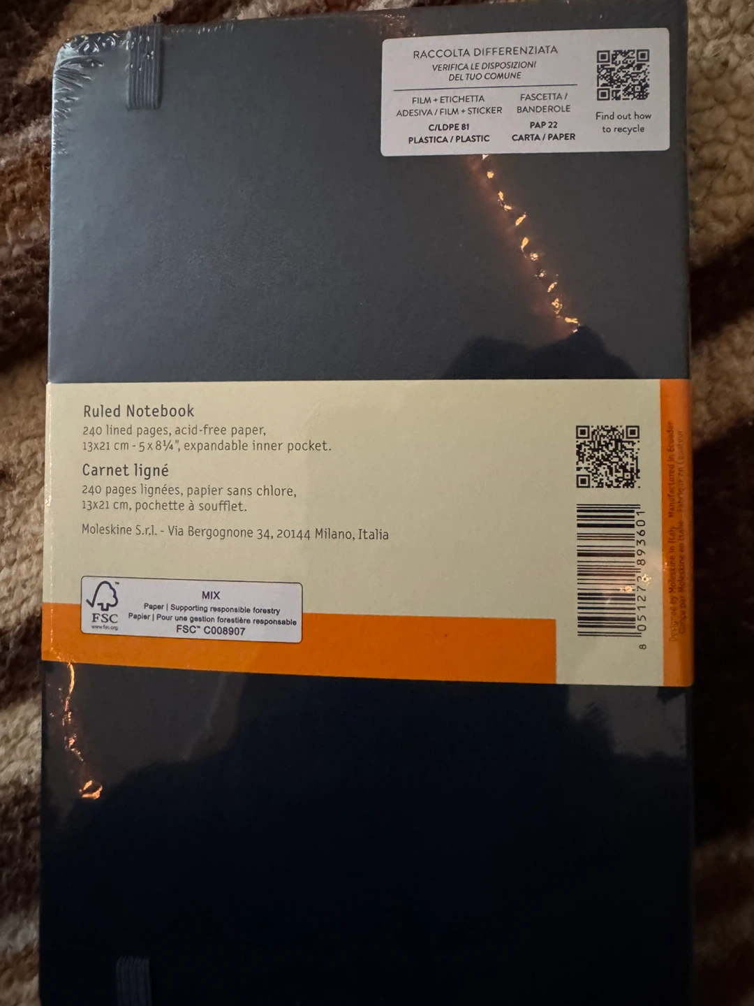 Moleskine Classic Collection Hard Cover Ruled Notebook