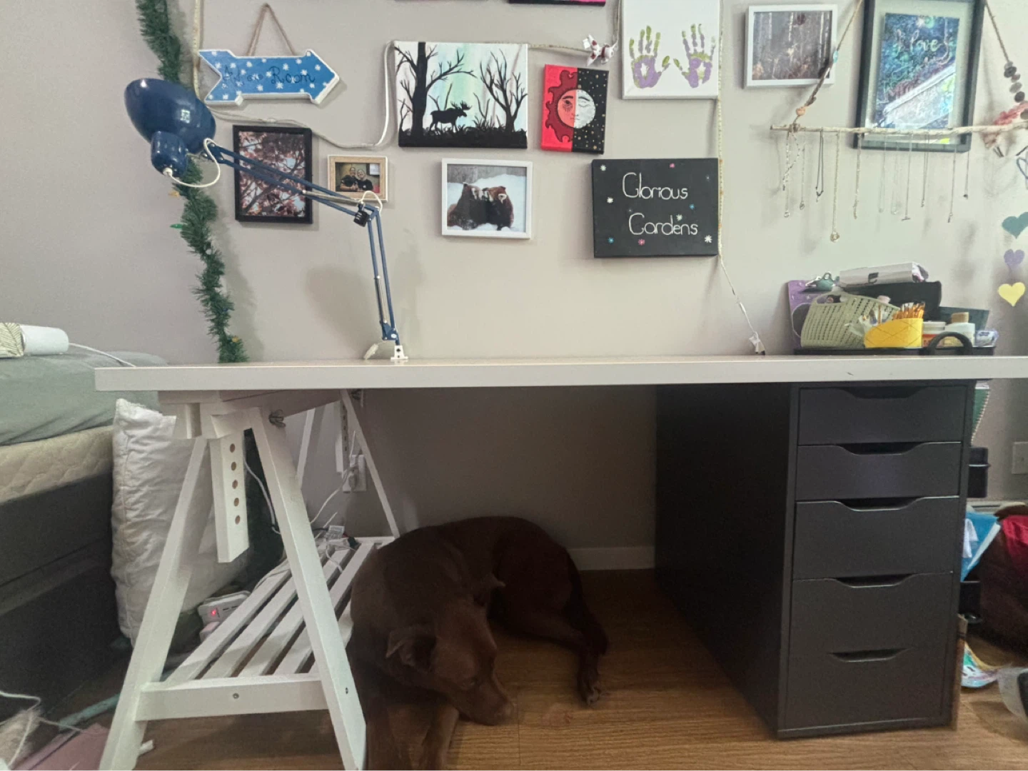 Desk with drawers