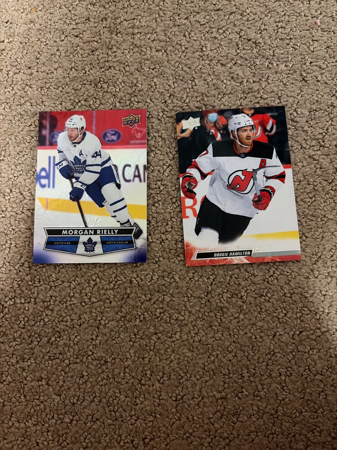 Upper Deck Hockey Cards - Morgan Rielly & Dougie Hamilton