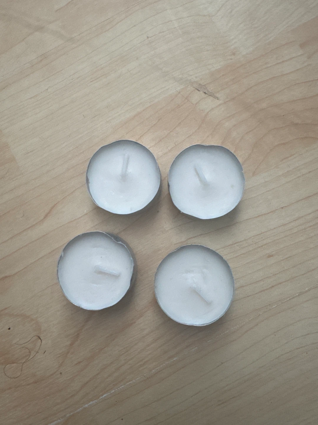 4 White Tea Light Candles