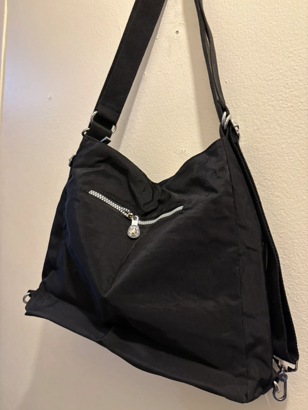 NEW- Black Nylon Shoulder Bag - photo 2