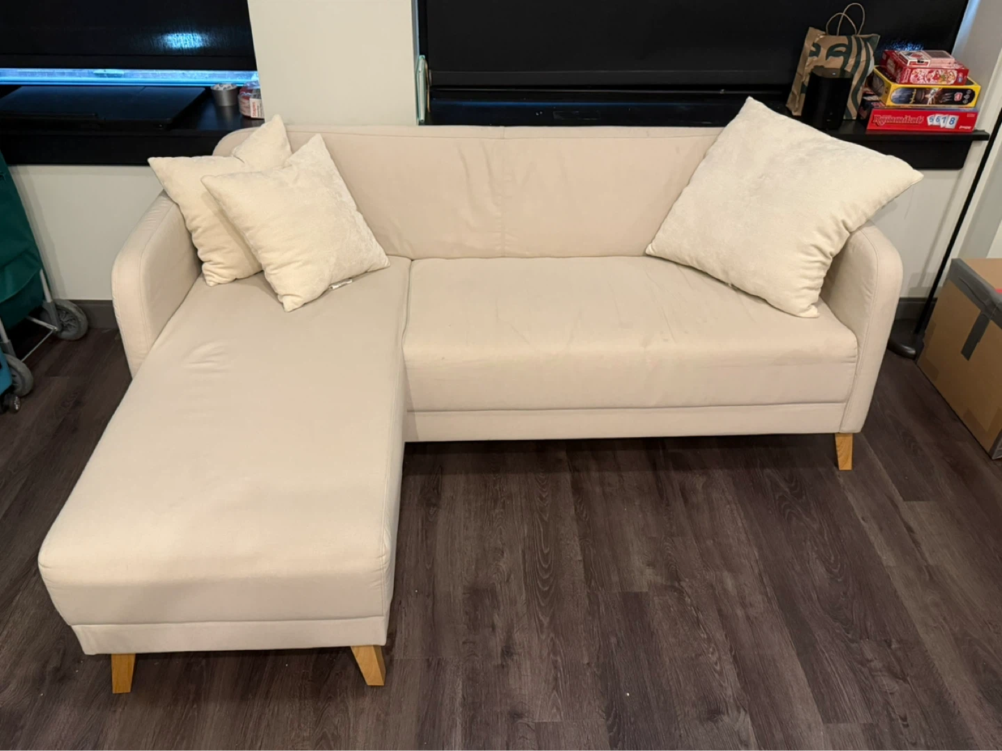 IKEA LINANÄS Light Beige Sectional Sofa - photo 2