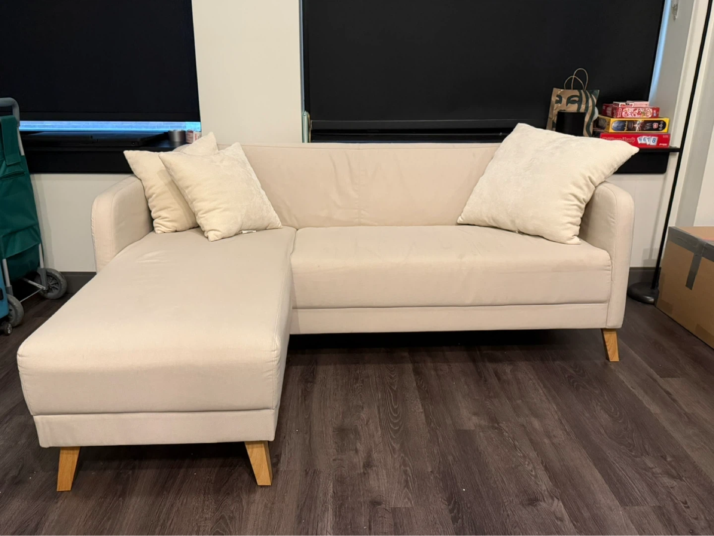 IKEA LINANÄS Light Beige Sectional Sofa