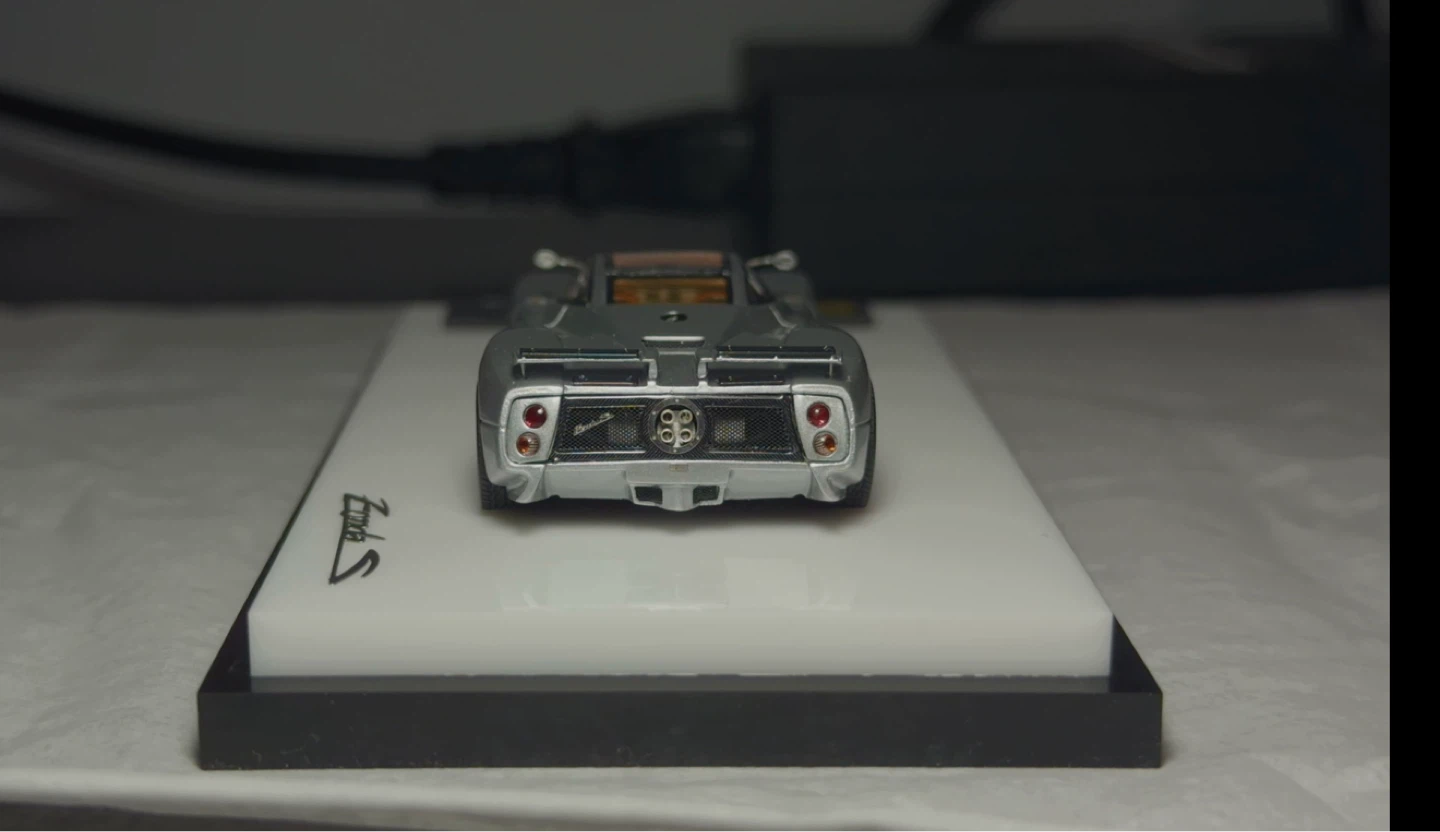 DMY 1/64Pagani Zonda S Silver Resin Model Car - photo 4