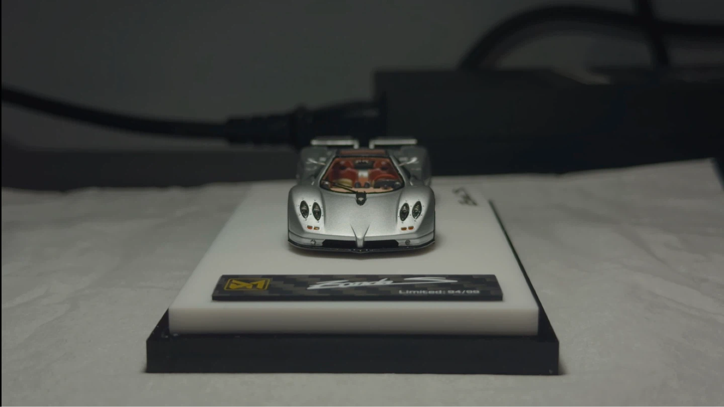 DMY 1/64Pagani Zonda S Silver Resin Model Car
