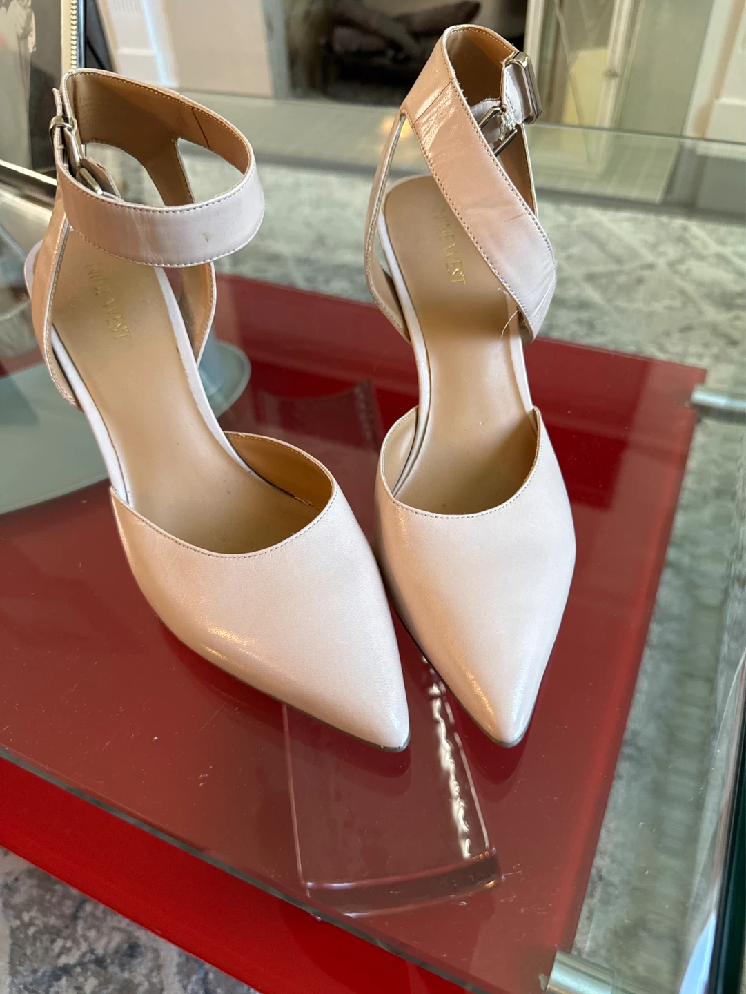 Nine West Pink Leather Ankle Strap Heels - photo 2