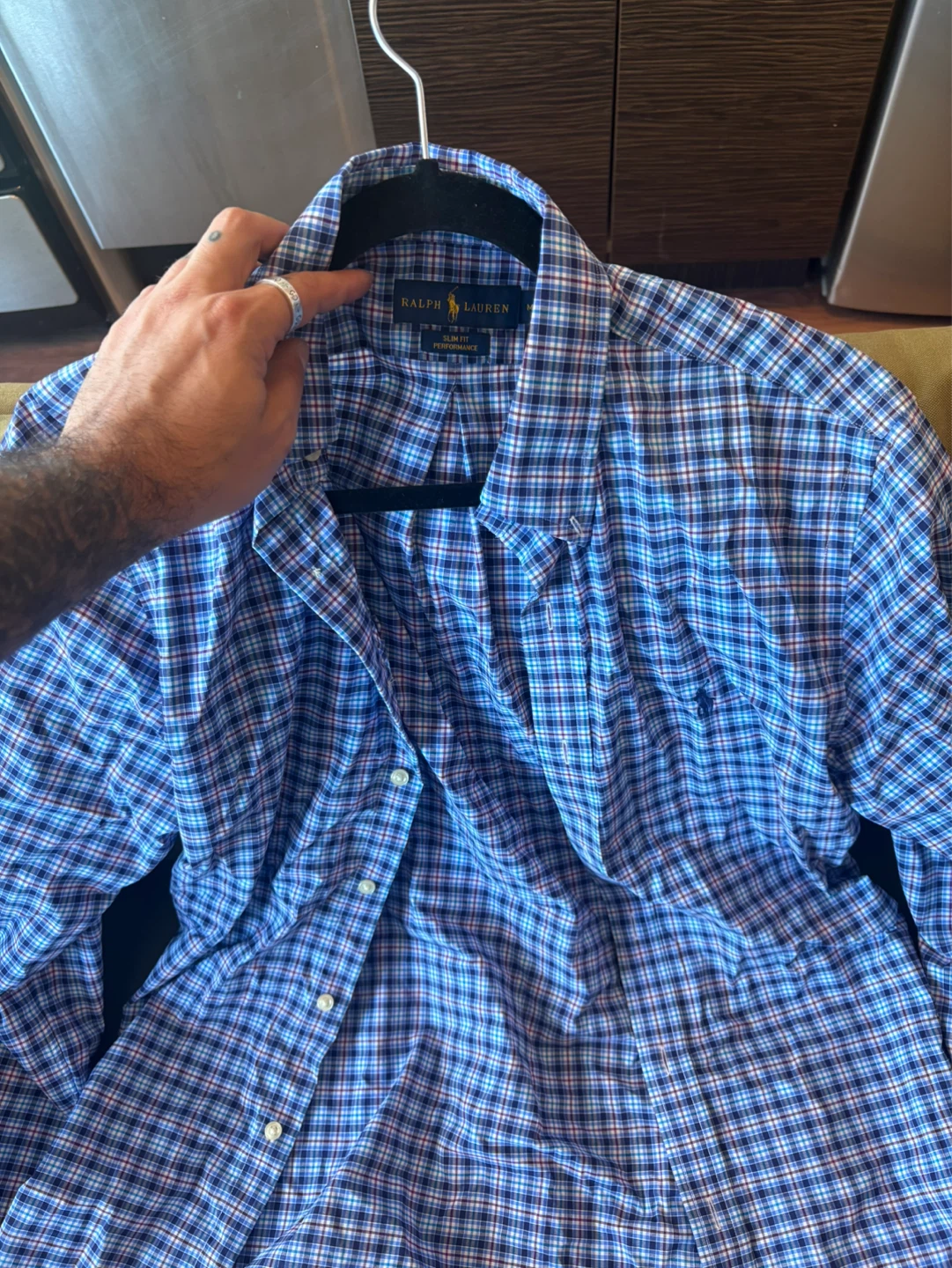 Ralph Lauren Slim Fit Performance Plaid Button-Up Shirt