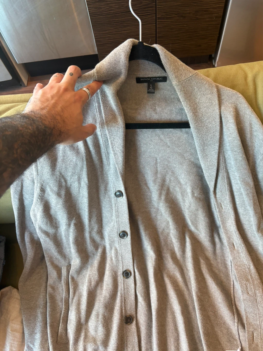 Banana Republic Grey Cardigan Sweater