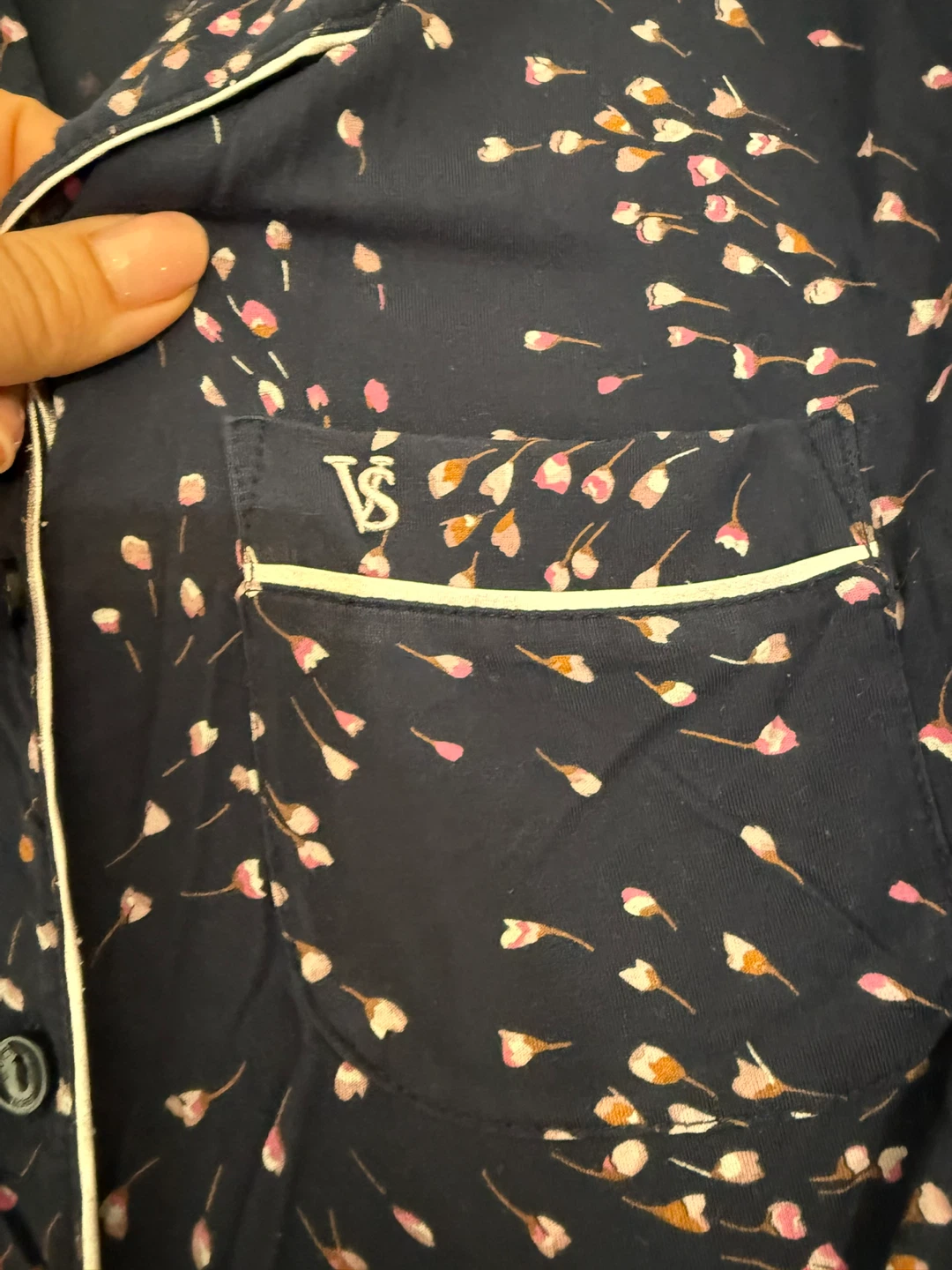 Victoria's Secret Pajama Set - Navy Floral S/P - photo 2
