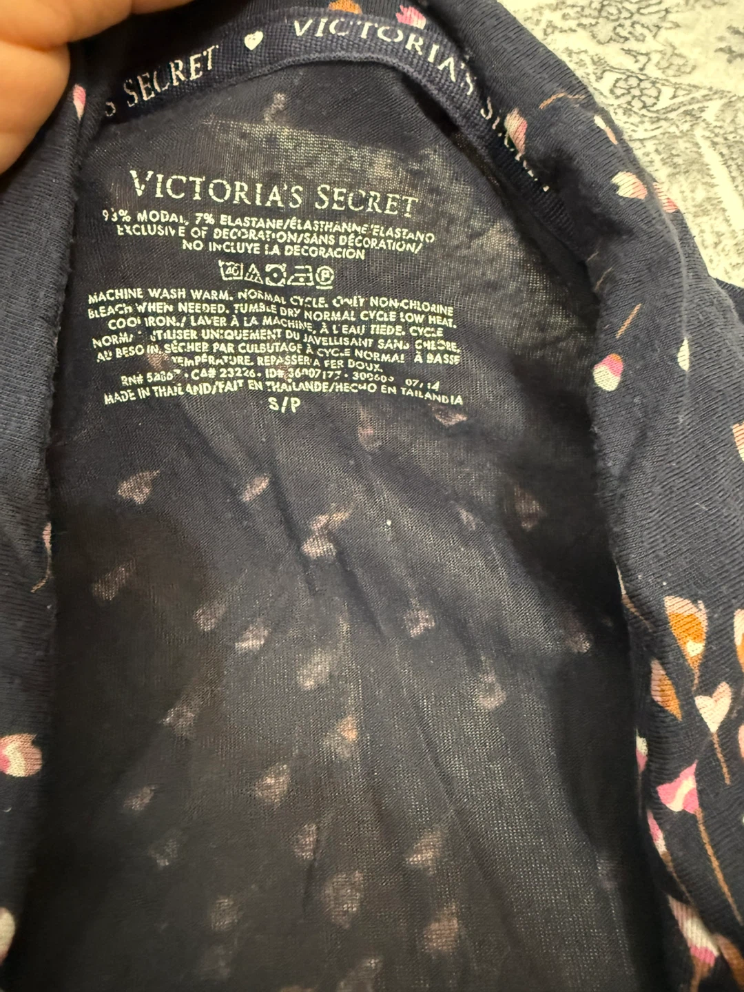 Victoria's Secret Pajama Set - Navy Floral S/P - photo 3