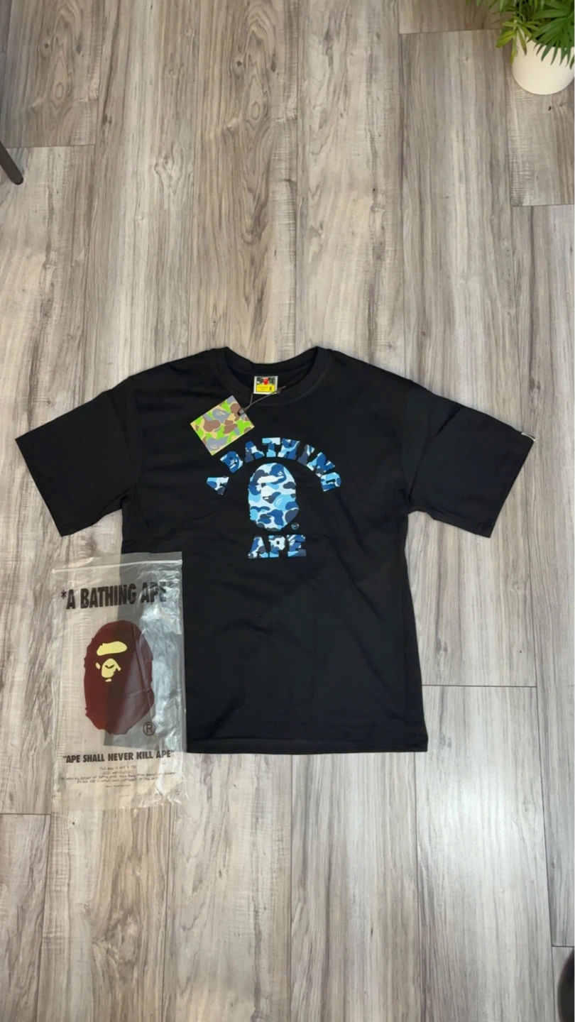 Bape blue camo shirt