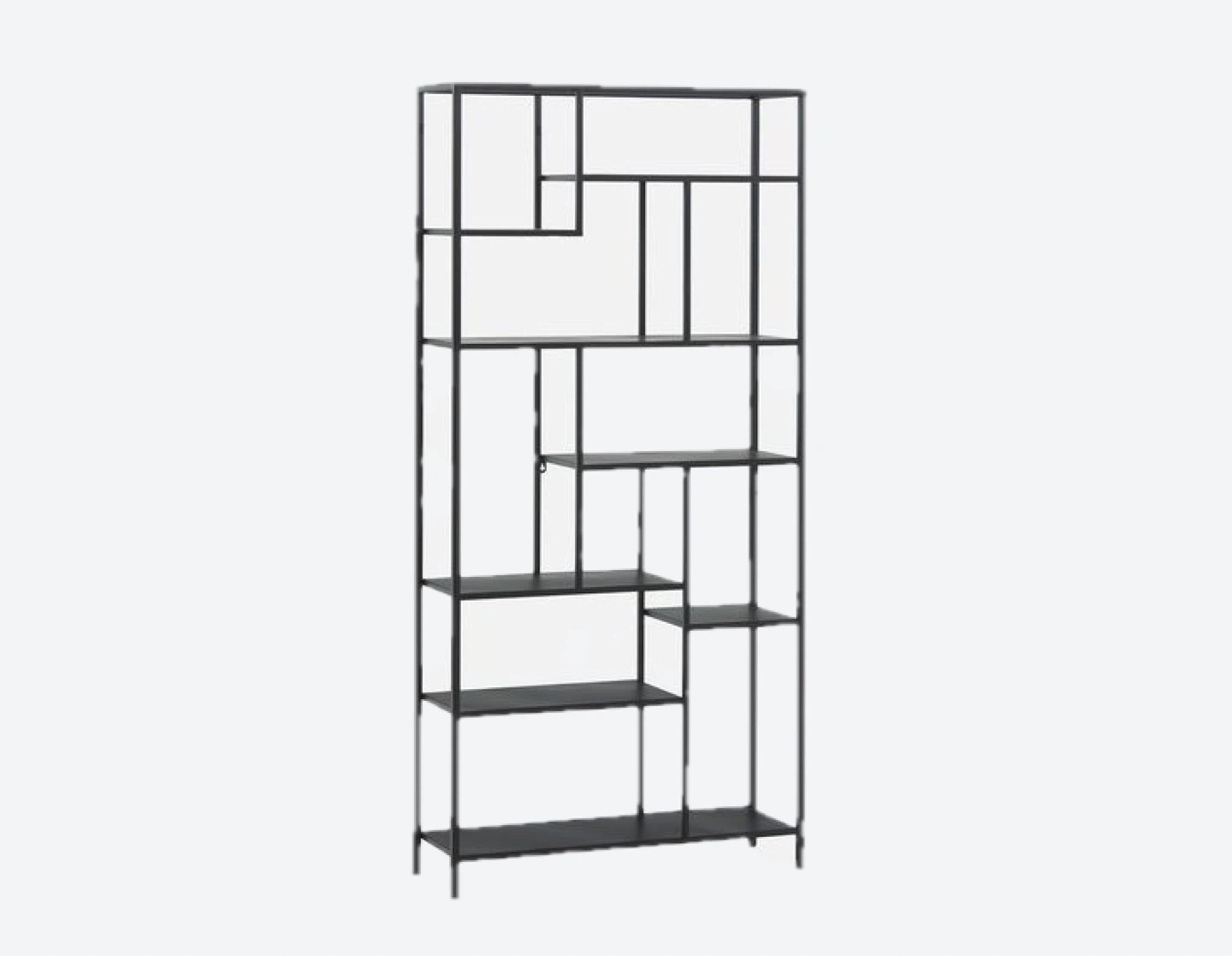 Rayan 171cm black iron bookcase