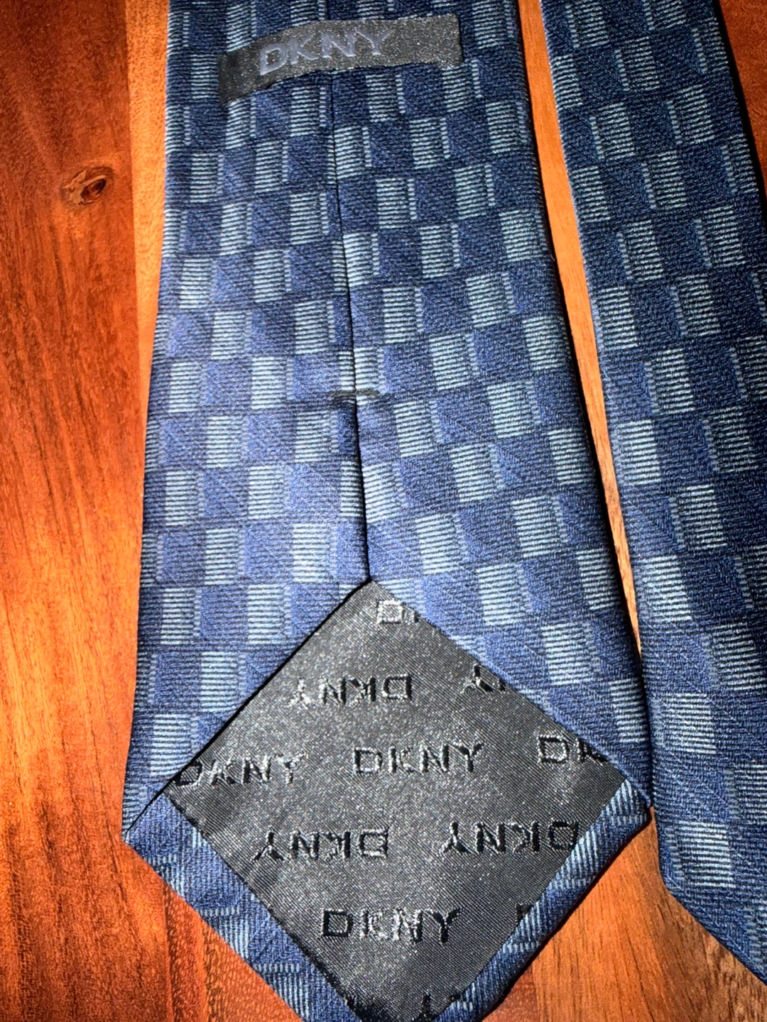 DKNY Blue Checkered Silk Tie - photo 2
