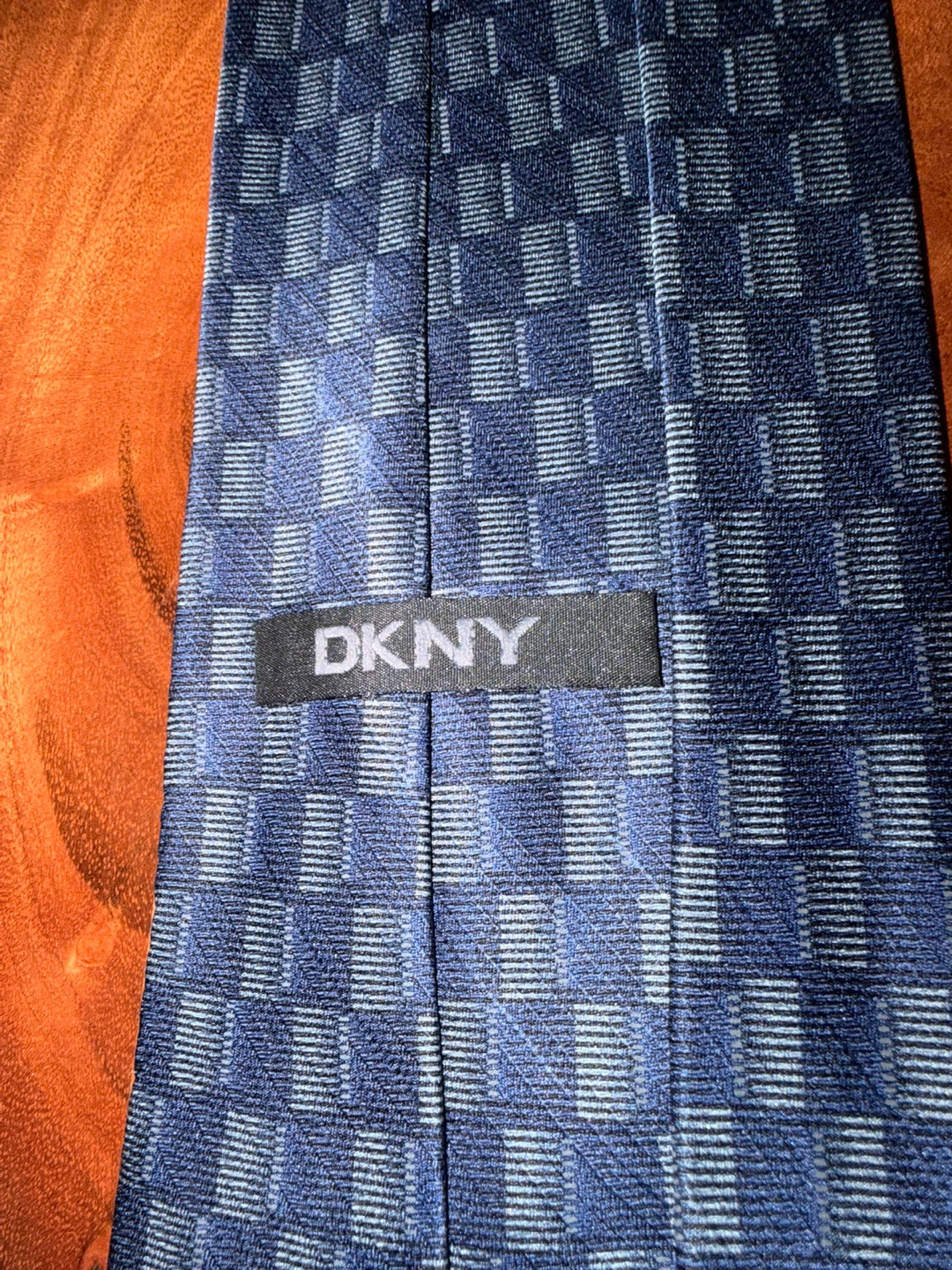 DKNY Blue Checkered Silk Tie - photo 3