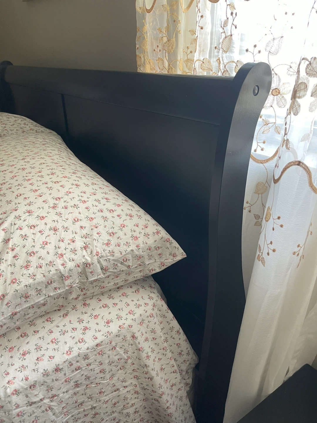 Black Sleigh Bed Frame - photo 2