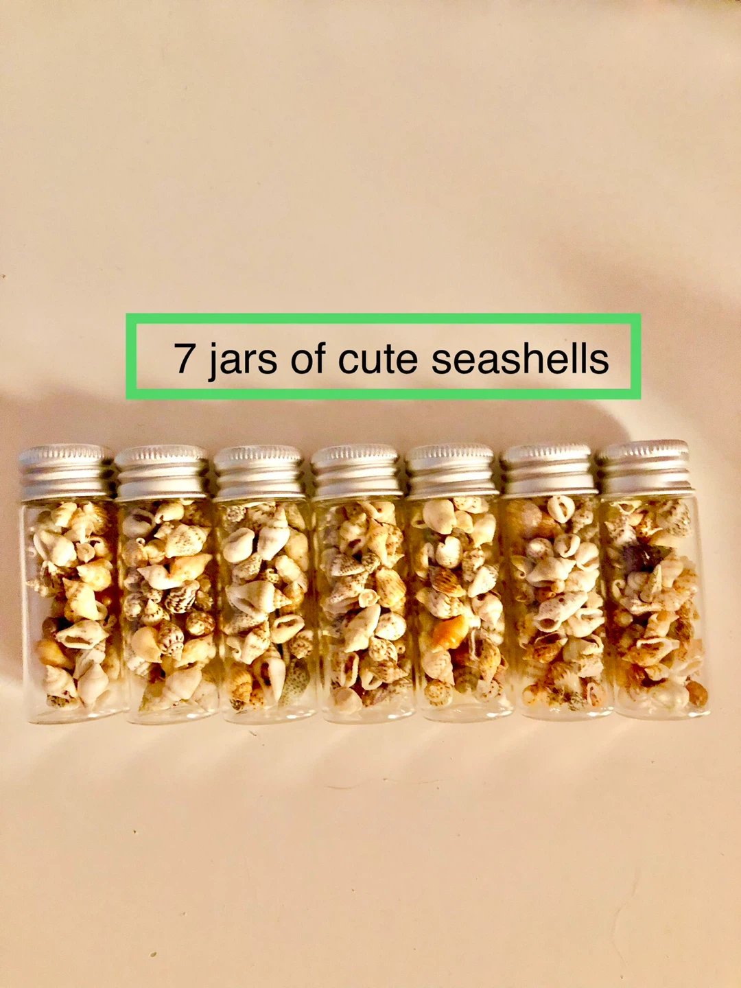 7 Jars of Seashells each jar is $2