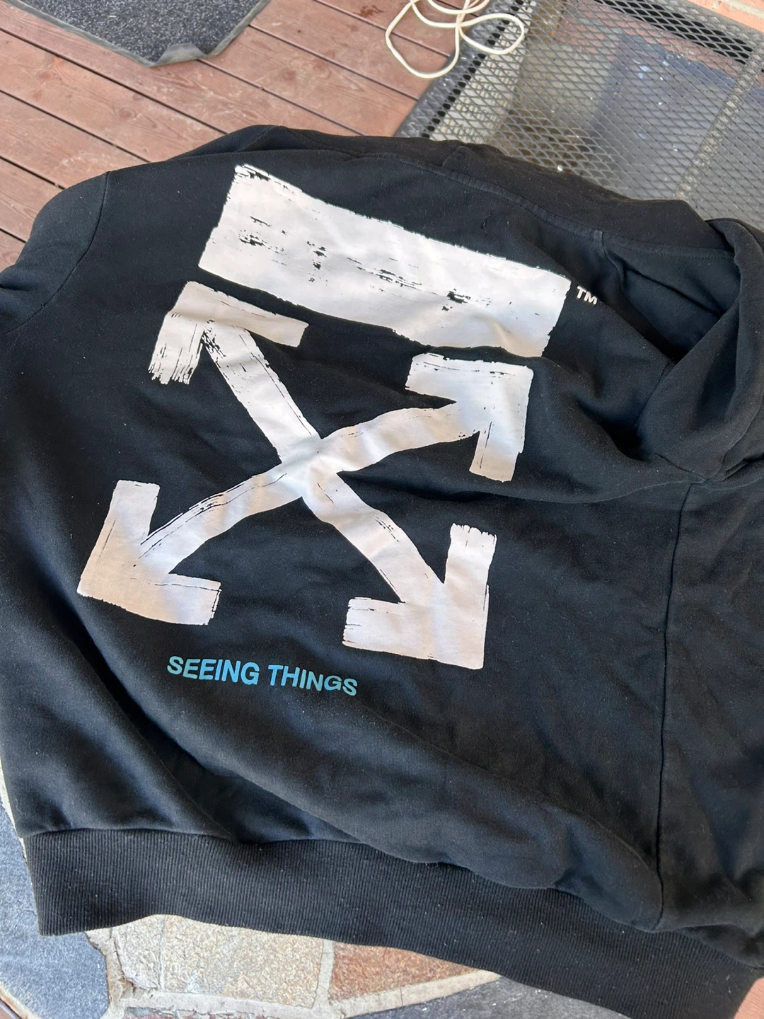 Off-White Black Seeing Things Hoodie