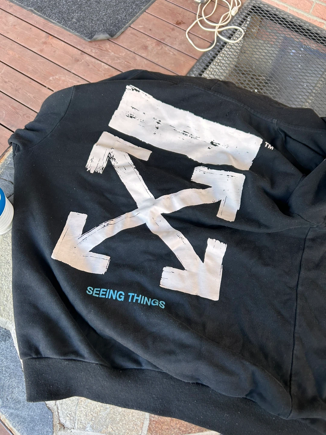Off-White Black Seeing Things Hoodie - photo 2
