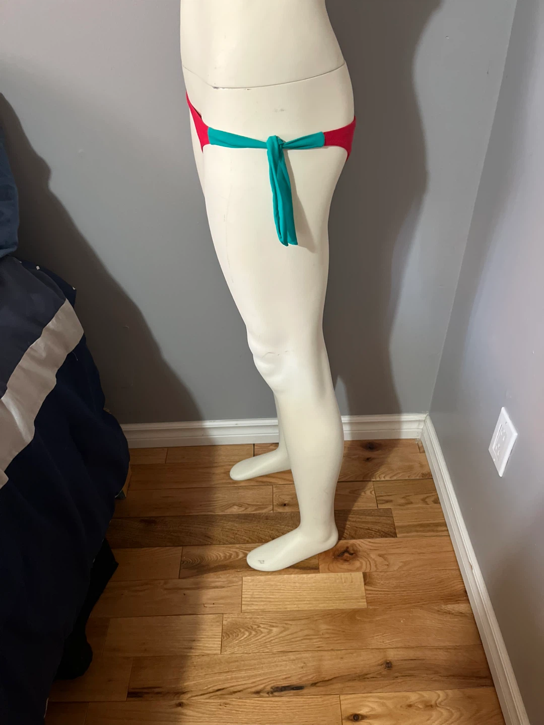 Red & Teal Bikini Bottoms Size 36 - photo 3