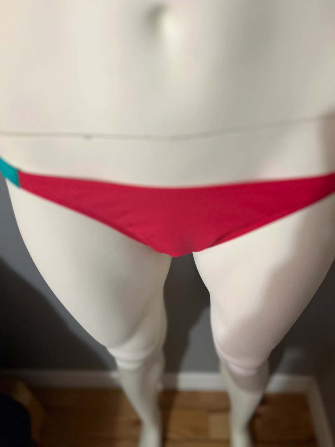 Red & Teal Bikini Bottoms Size 36 - photo 2