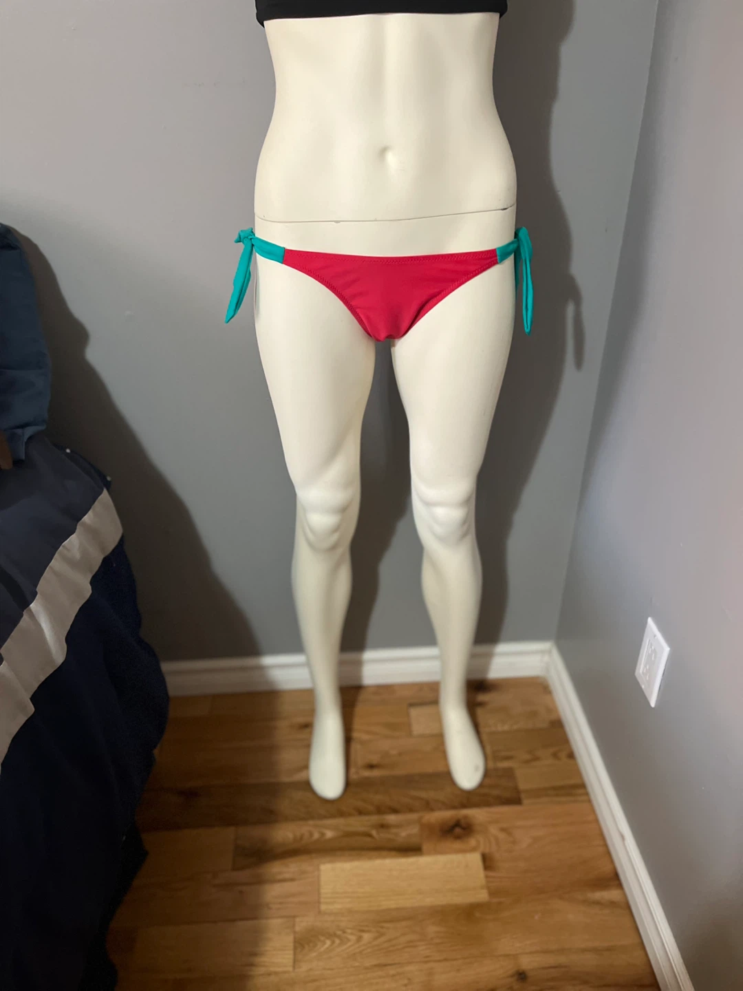 Red & Teal Bikini Bottoms Size 36