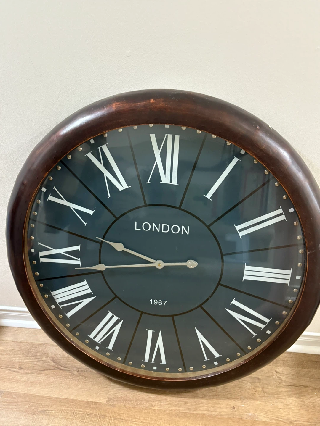 Large London 1967 Roman Numeral Wall Clock
