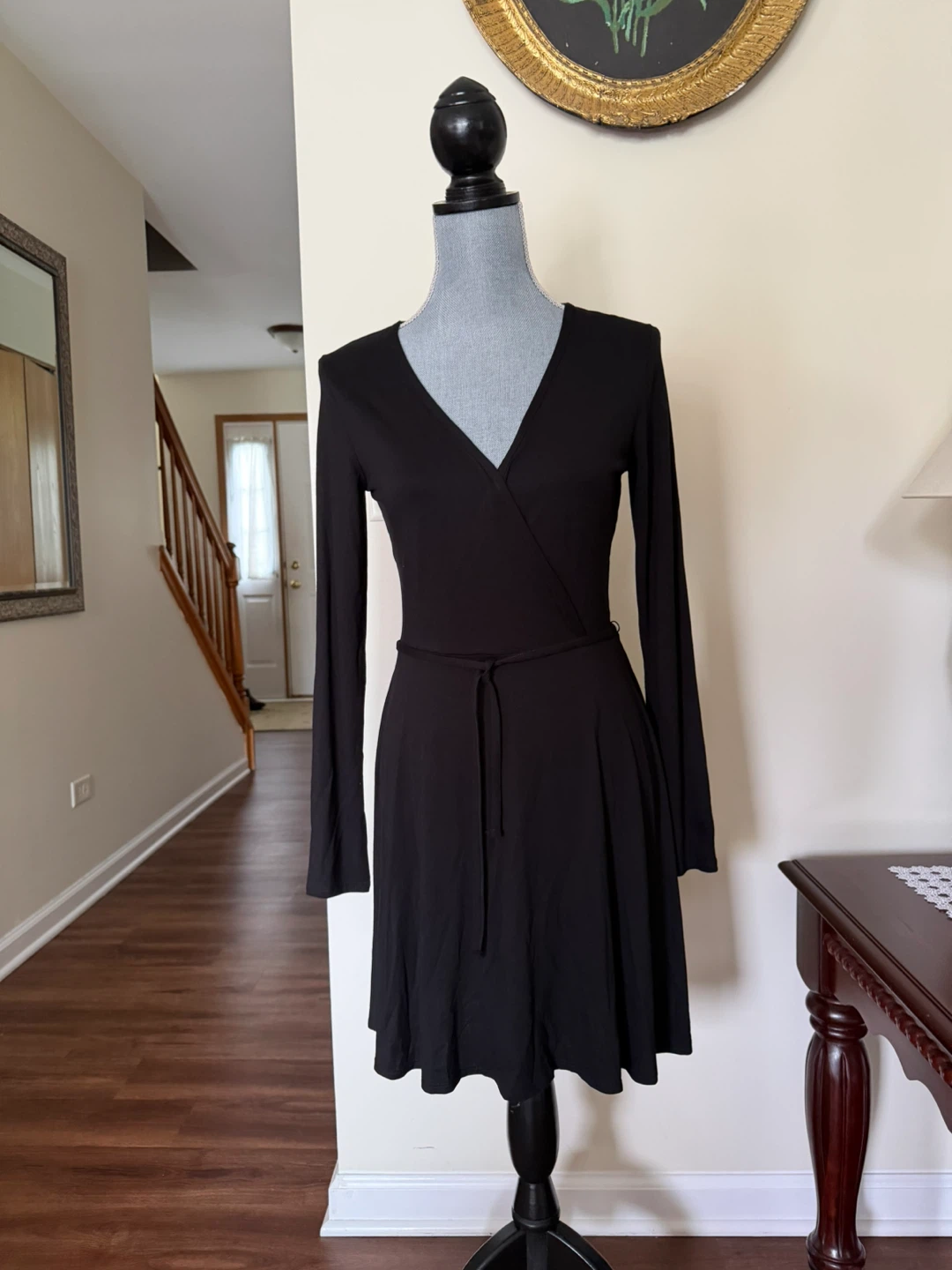 H&M Divided Black Wrap Dress