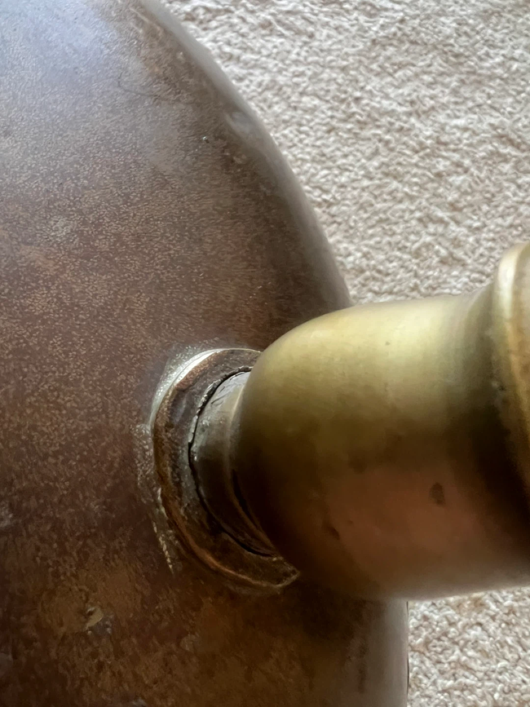 Vintage Moroccan Brass Tray Table | Boho Accent Side Table - photo 3