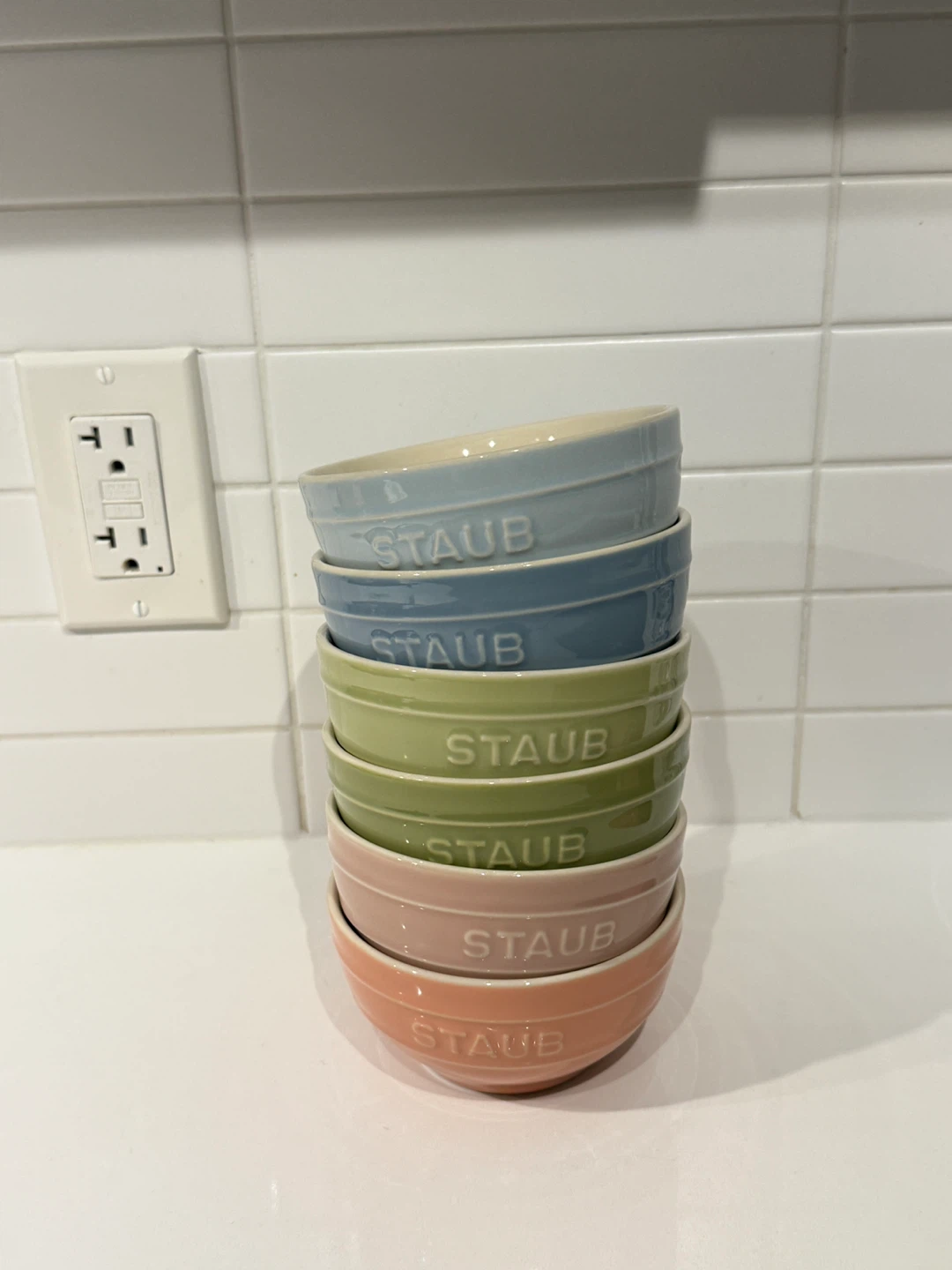 STAUB Ceramic Bowls (Set of 6) | Pastel Colors