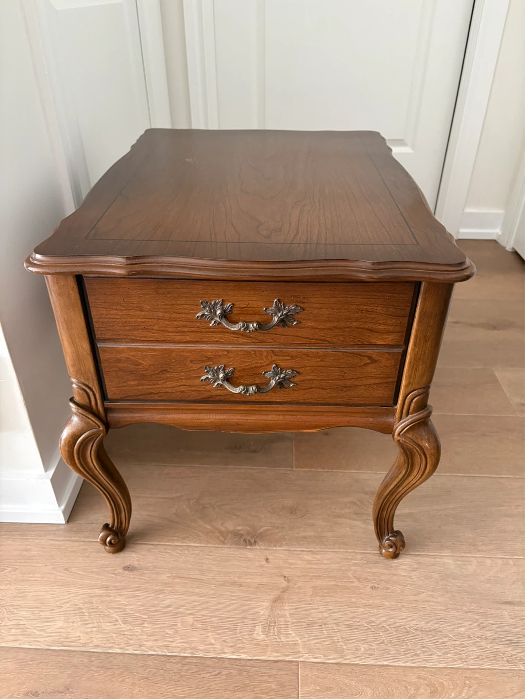 2 Vintage Wooden End Table with Drawer