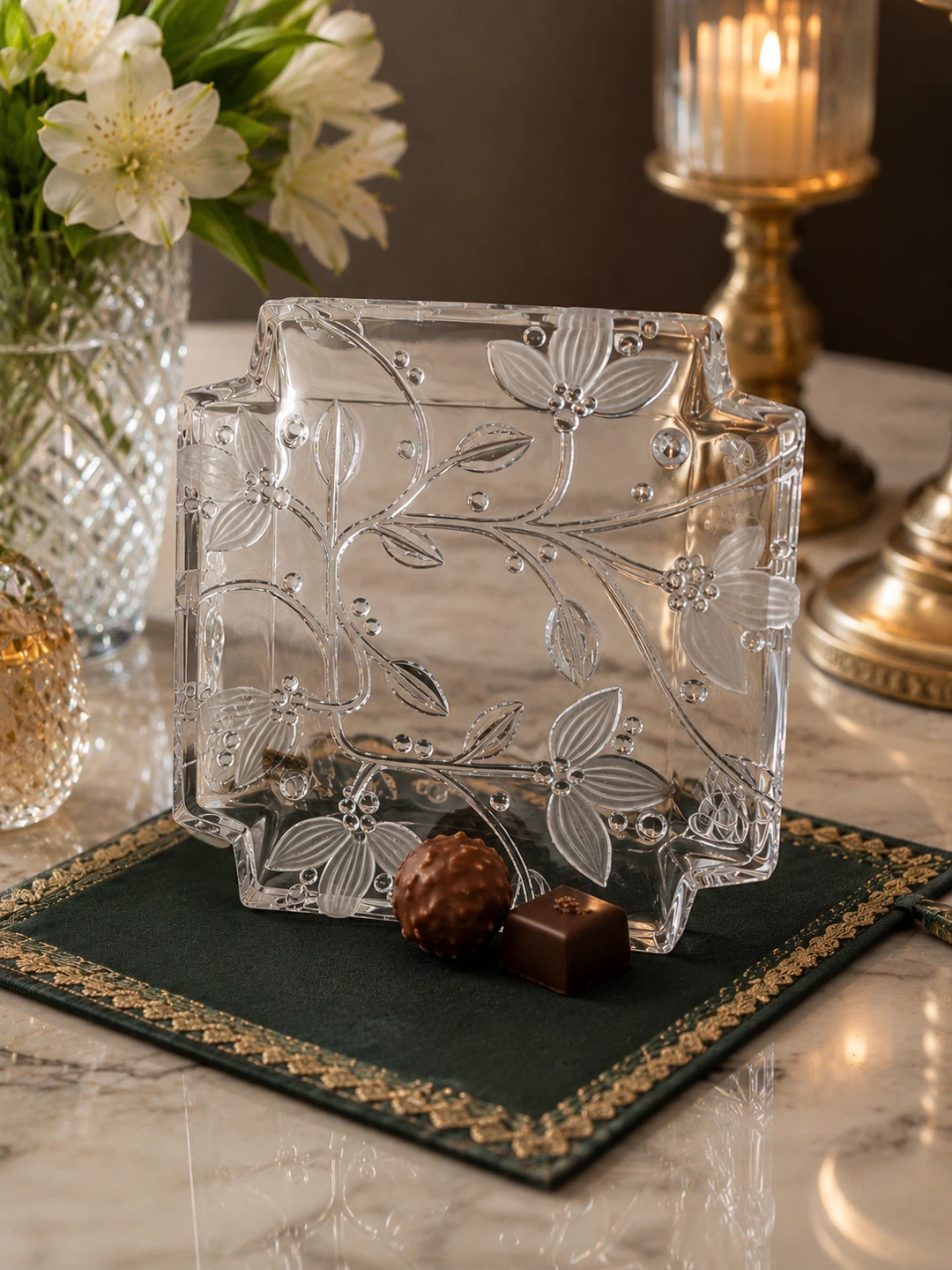 ✨ Elegant Crystal Serving Plate Set - photo 2