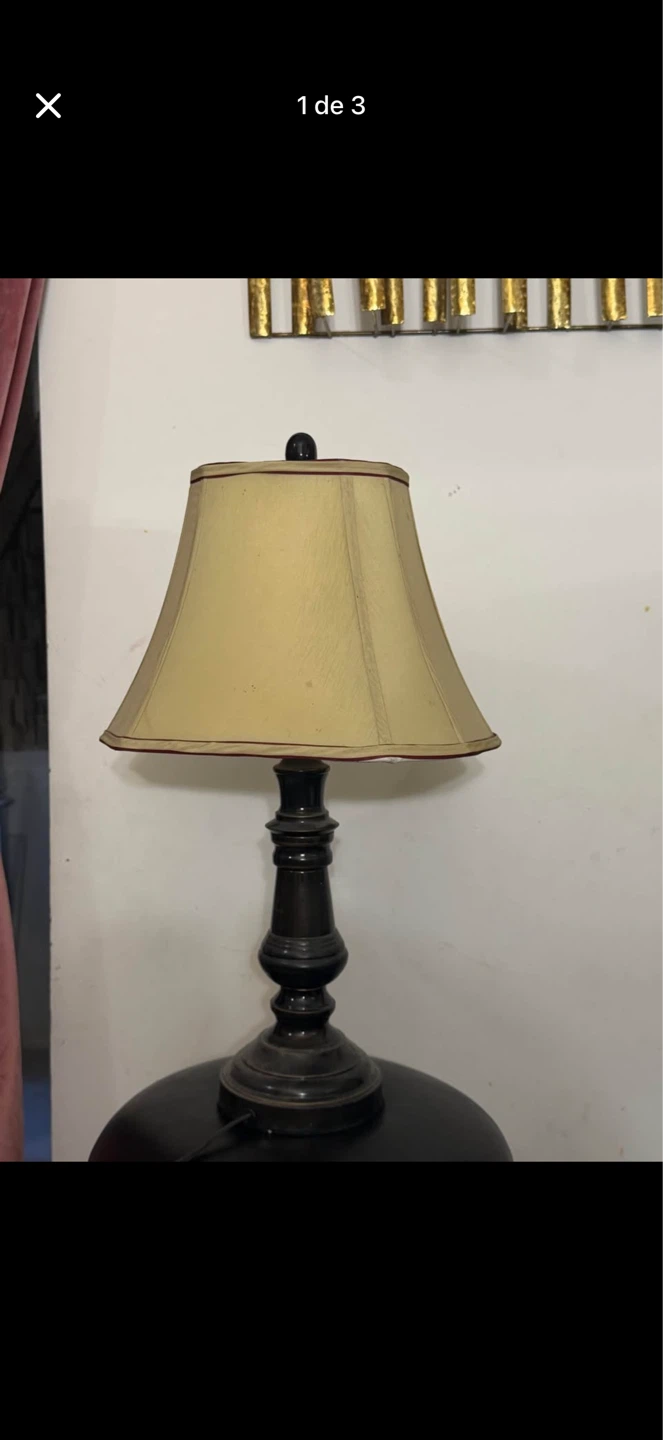Table Lamp with Beige Shade