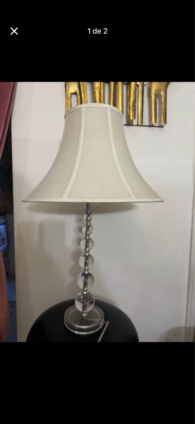 Table Lamp with Decorative Beaded Base