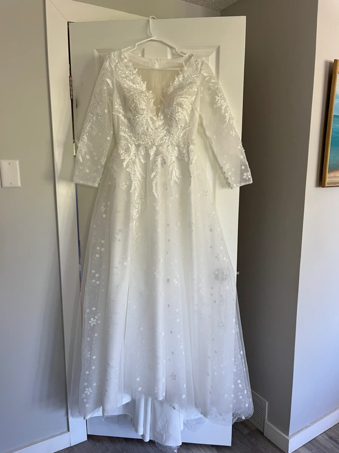 White Embellished Wedding Dress