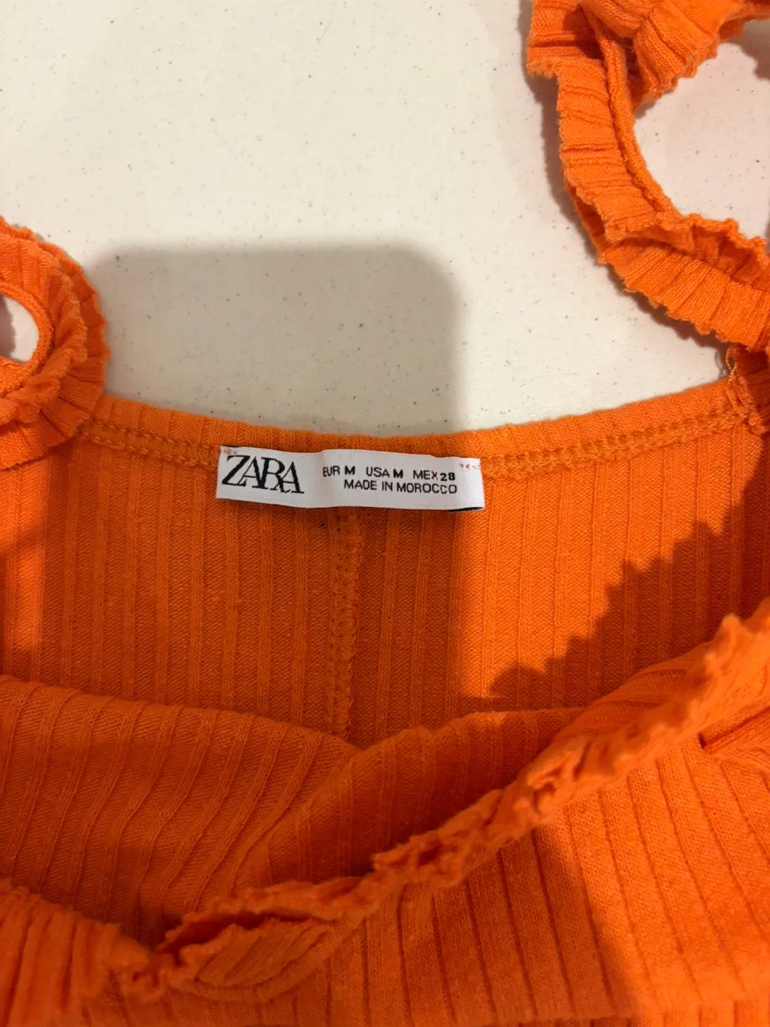 ZARA Orange Ribbed Midi Dress - photo 2