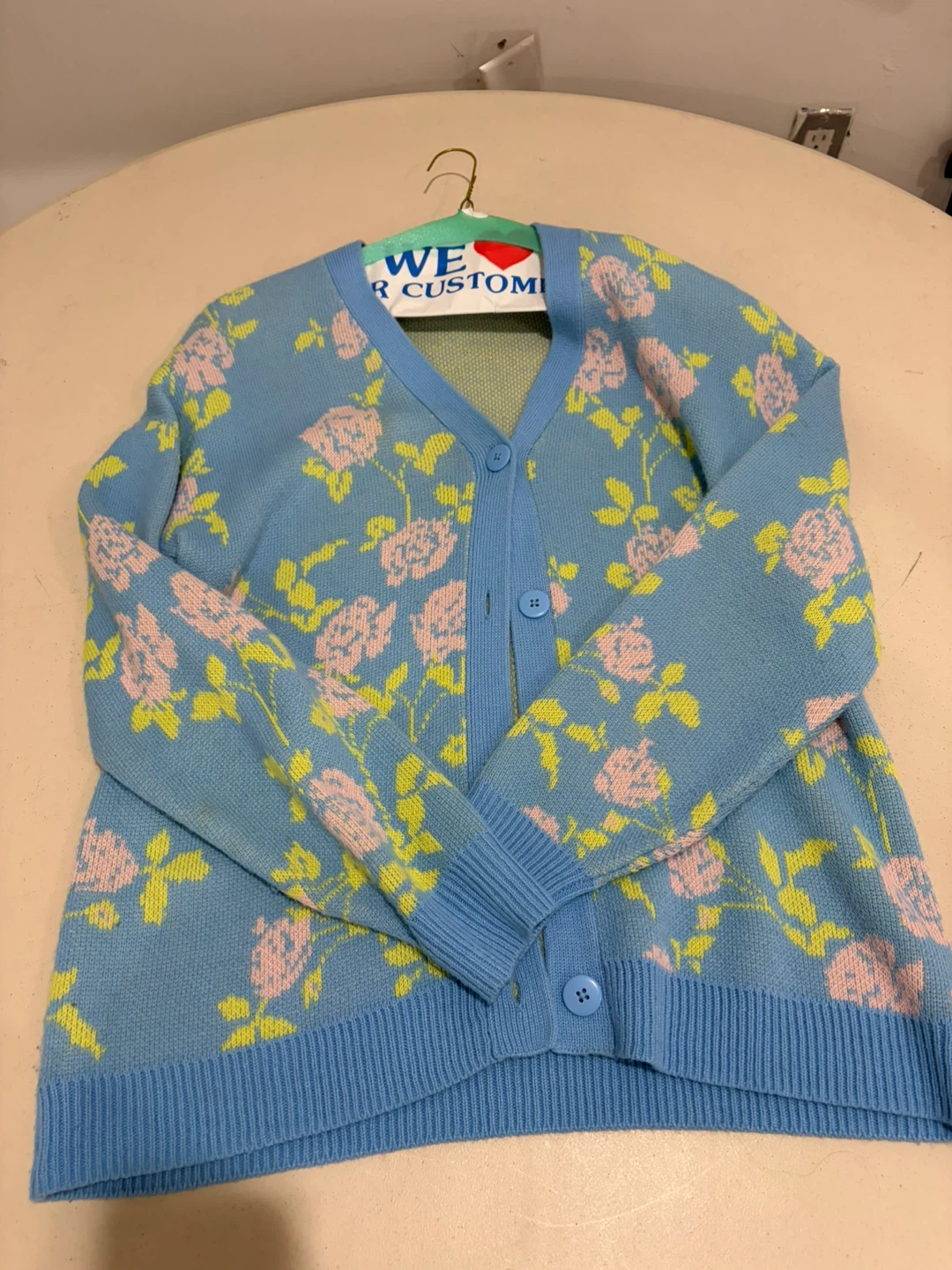 Urban Outfitters Blue Floral Cardigan