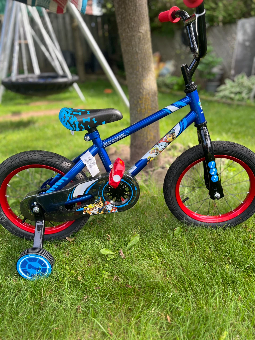 Blue Paw Patrol Kids Bicycle with Training Wheels