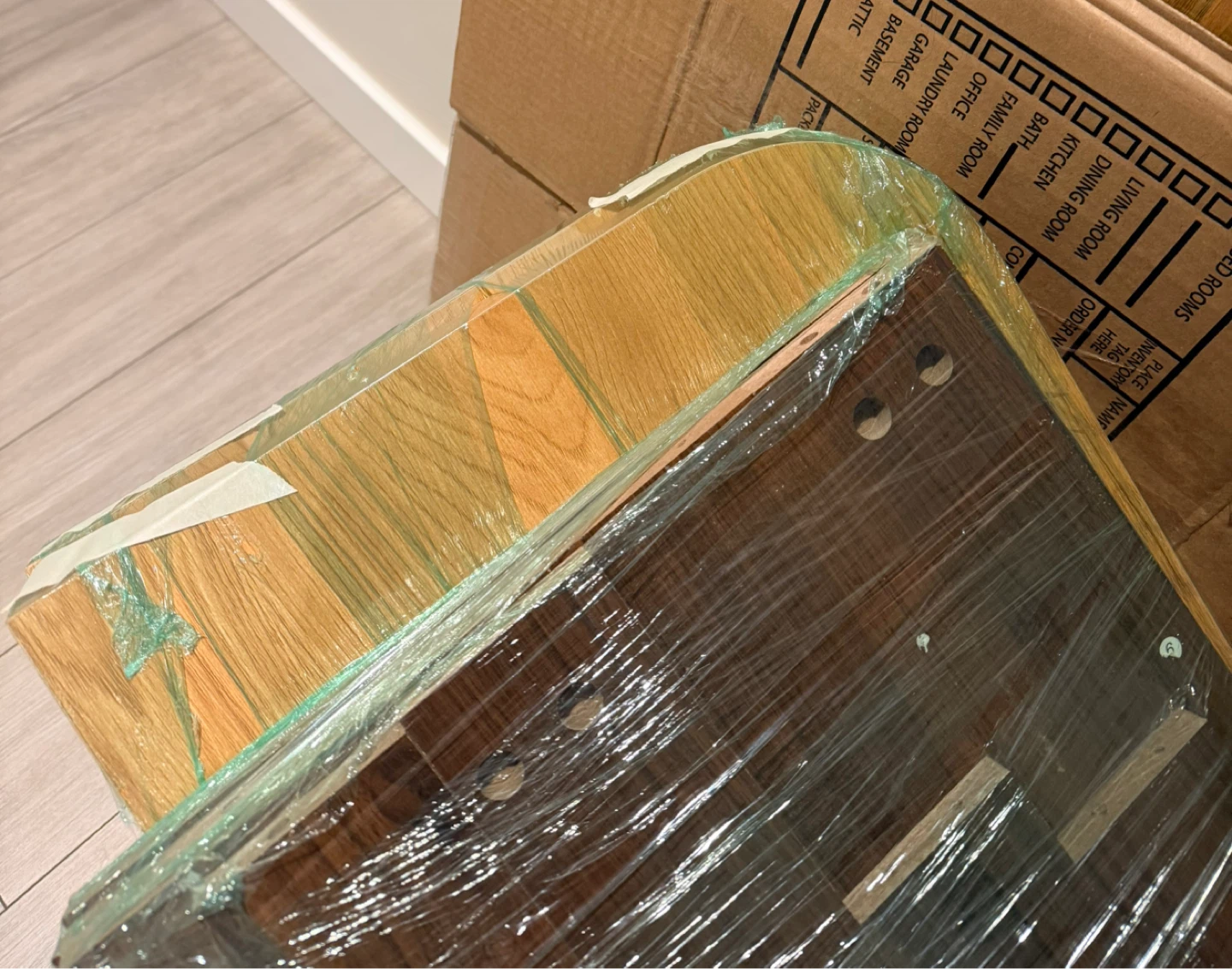 Modern Wood Dining Table - Light Oak - photo 2
