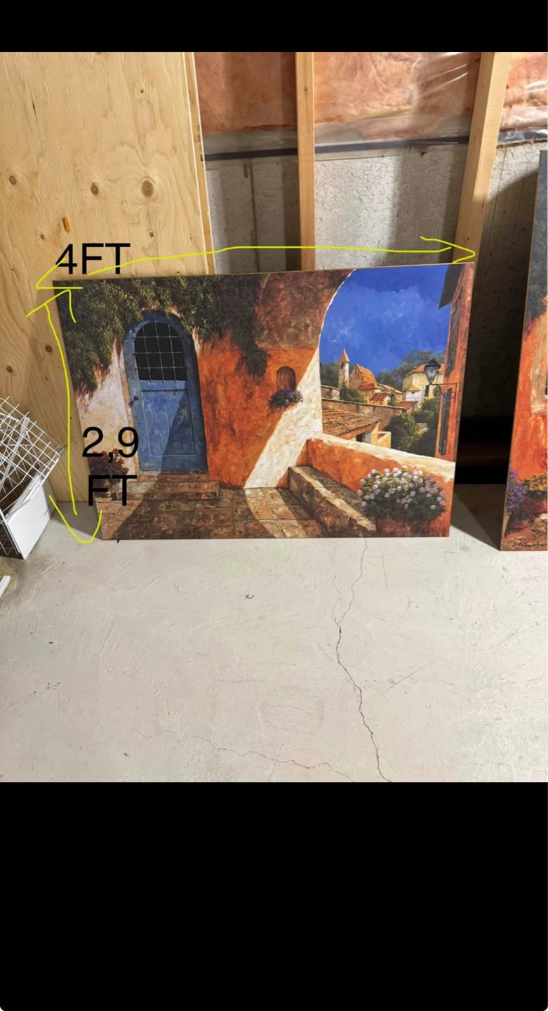 2 Large Mediterranean Wall Art Canvas Set – Moving Sale - photo 2