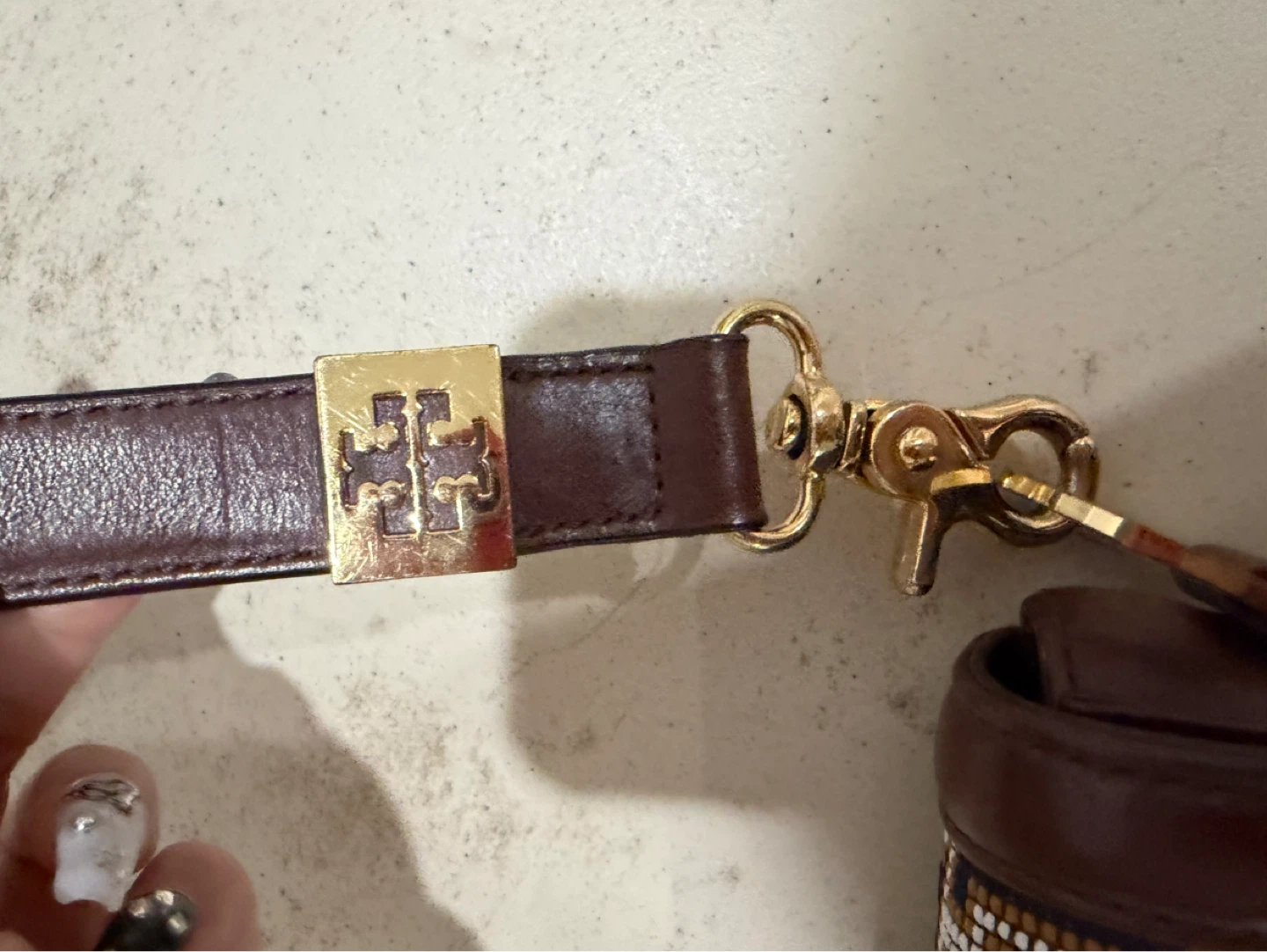 Tory Burch Brown Leather & Beaded Crossbody Bag - photo 2
