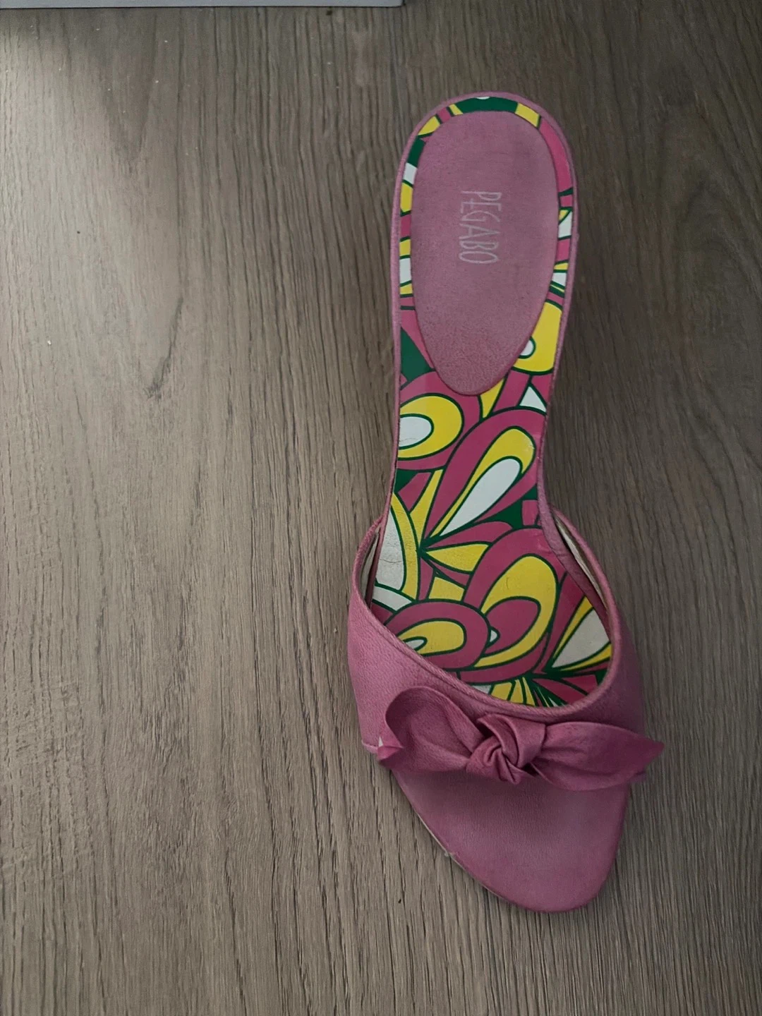 Vintage Pink Mules with Bow