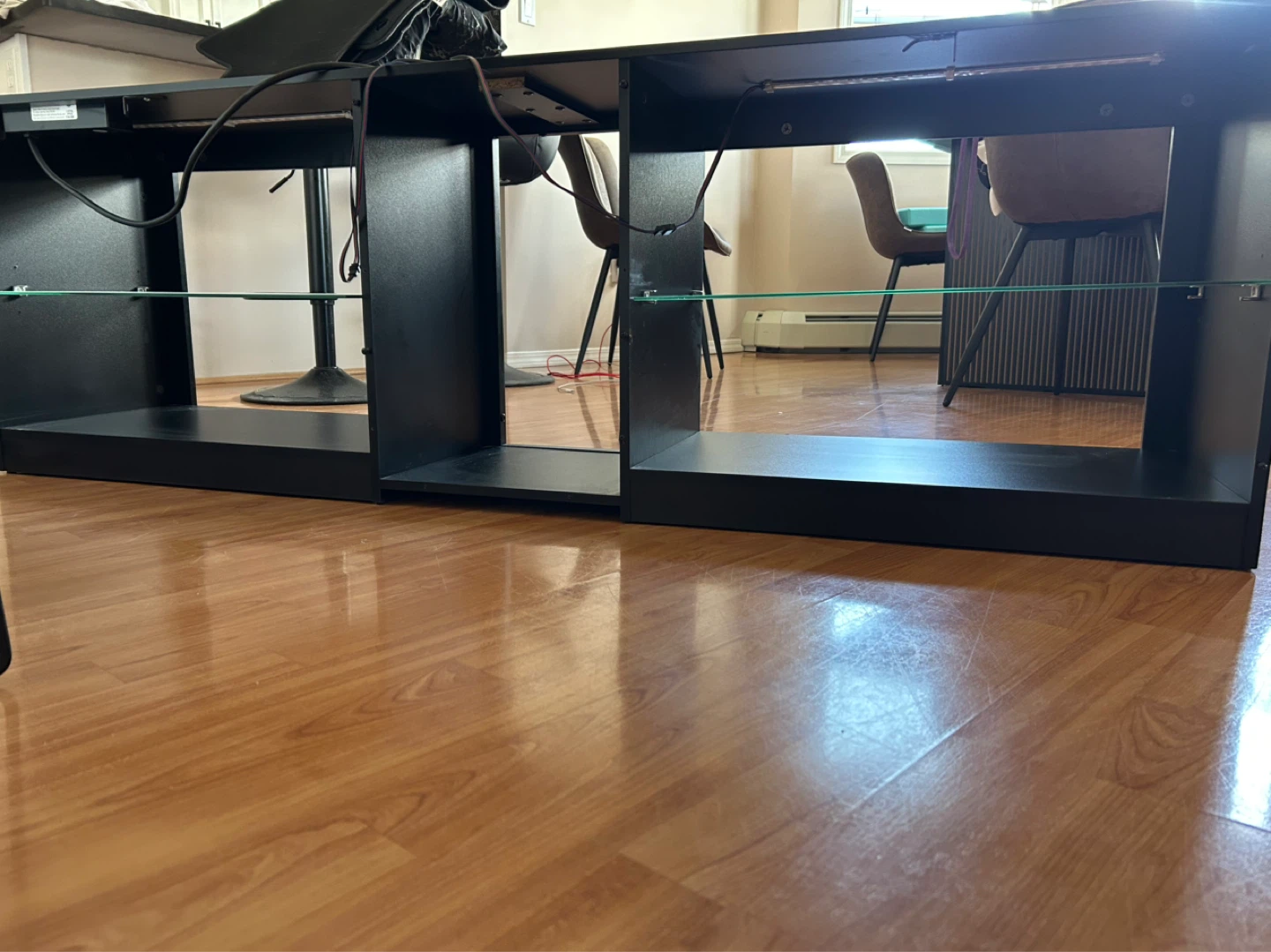 Black Media Console with Integrated Power - photo 3
