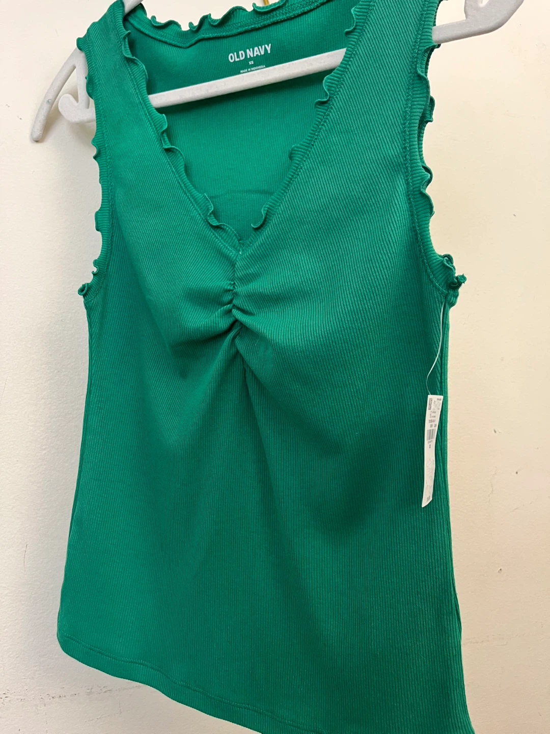 Old Navy Green Ribbed V-Neck Tank Top XS - photo 3