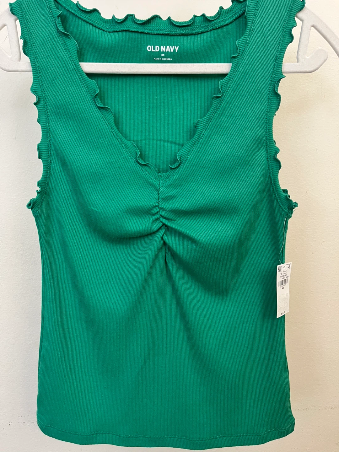 Old Navy Green Ribbed V-Neck Tank Top XS - photo 2