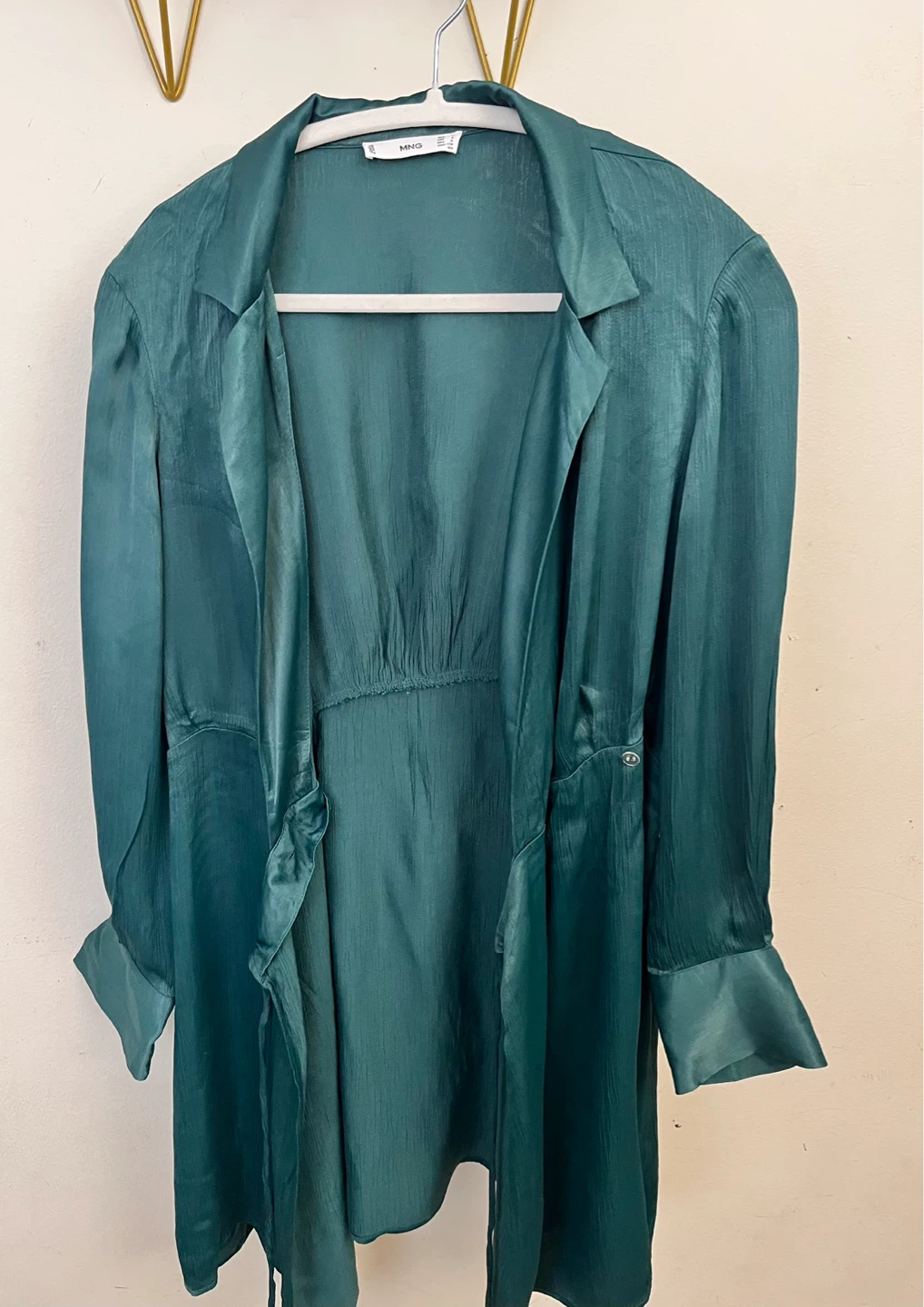 Teal wrap dress by MANGO - photo 3