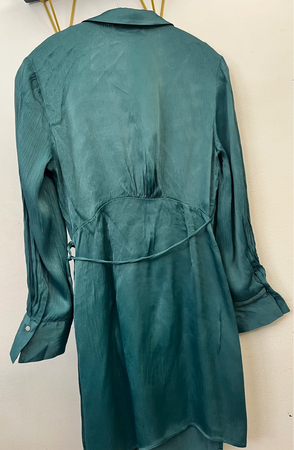Teal wrap dress by MANGO - photo 2