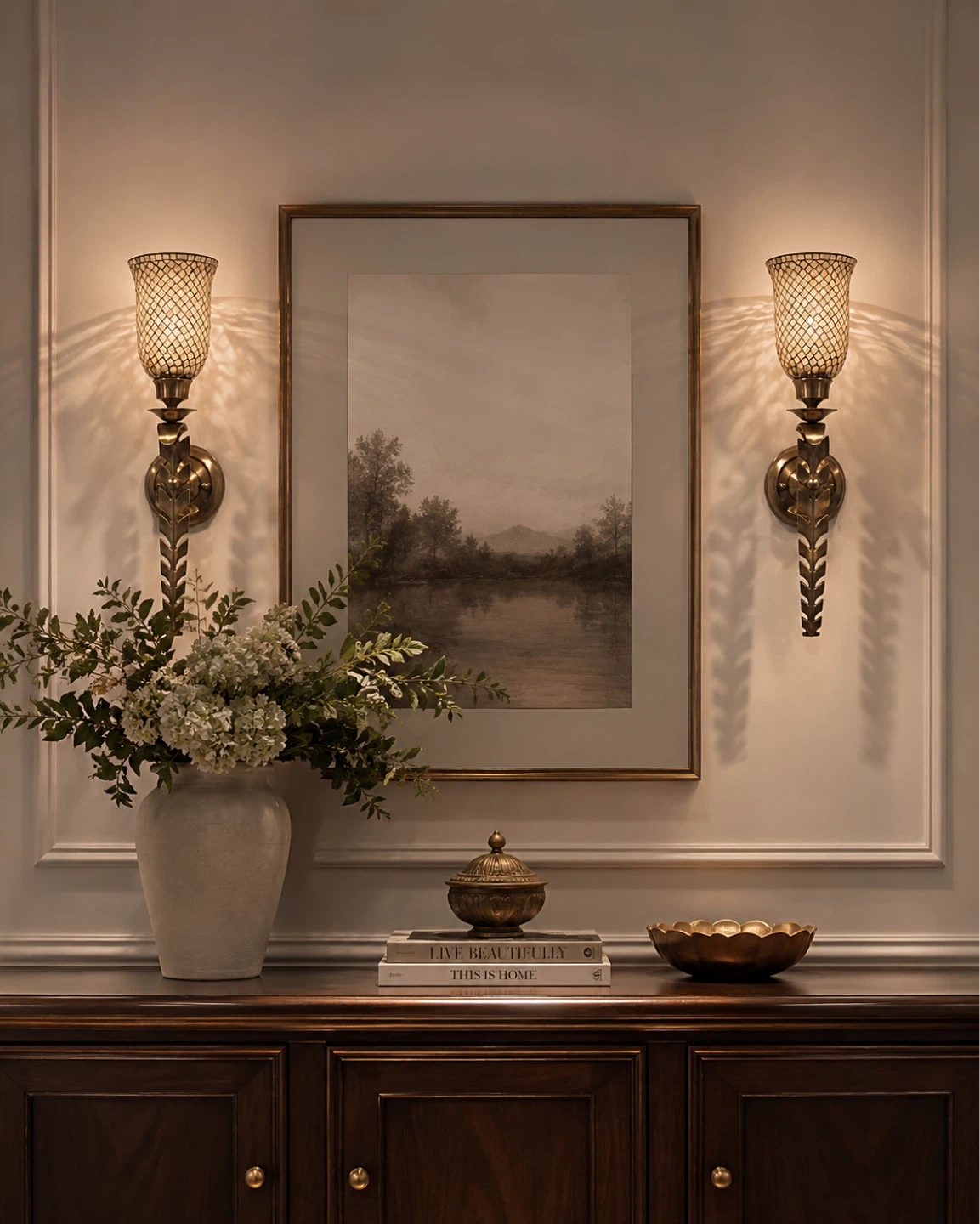 ✨ Elegant Vintage Wall Sconce – 21” Tall ✨