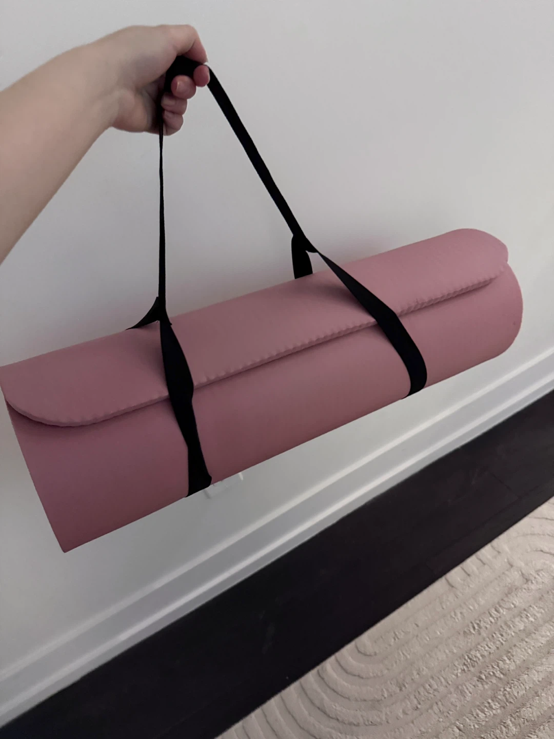 Pink Exercise / Yoga Mat with Carry Strap - photo 2