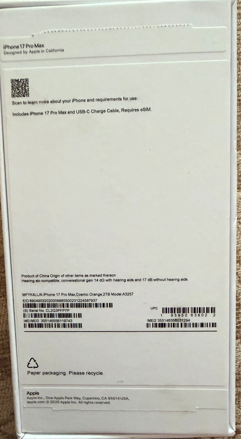 Apple iPhone 17 Pro Max 2TB Cosmic Orange - photo 5
