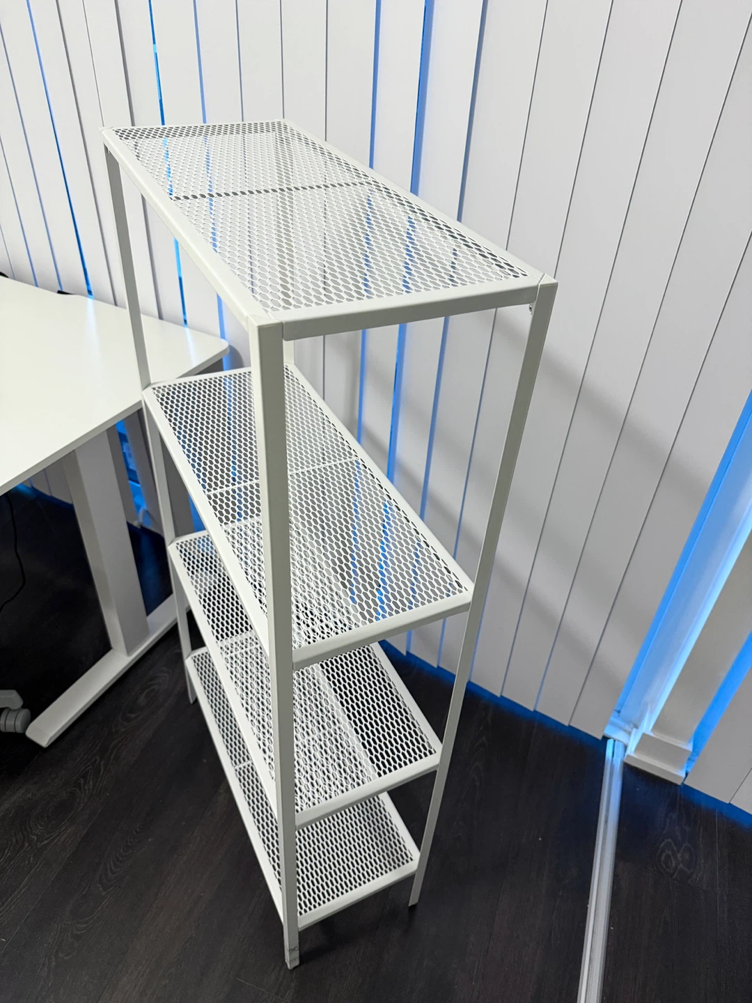 IKEA White Metal Mesh Shelf / Plant Stand - Excellent Condition - photo 2
